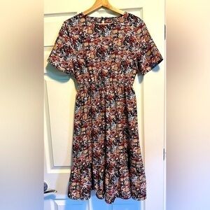 SHEIN floral midi dress